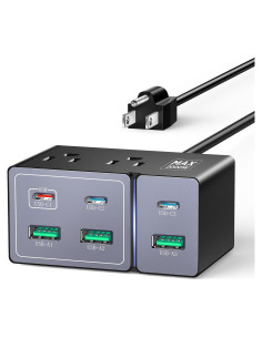 Estación de Carga USB C 8 Puertos 160W - Cargador GaN LS160