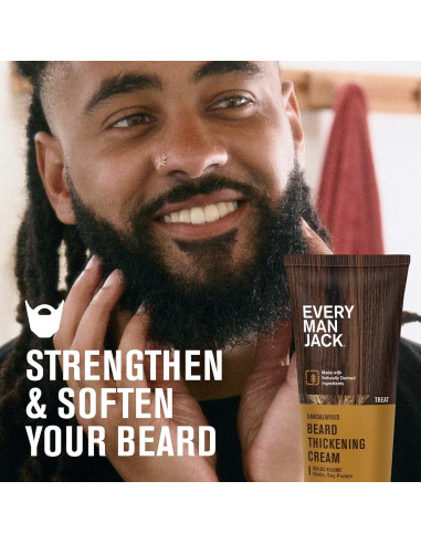 Crema Engrosadora para Barba Every Man Jack - 79g - Aroma Sándalo