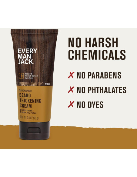 Crema Engrosadora para Barba Every Man Jack - 79g - Aroma Sándalo
