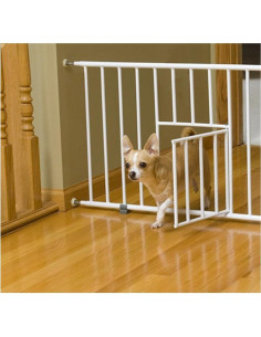 Puerta para Mascotas Carlson Mini Expandible 18-31 cm Blanca 2