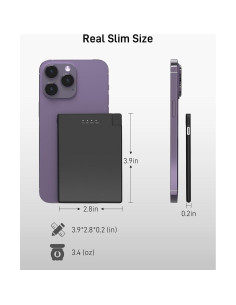 Cargador Portátil Slim Auskang 3500mAh con Cable Lightning 2