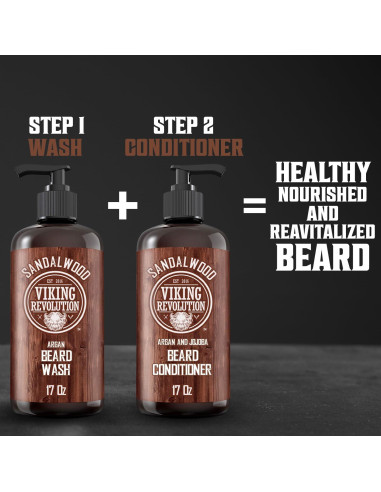 Acondicionador para Barba Viking Revolution 500ml Aceites Naturales