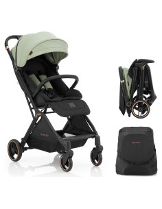 Carrito de bebé Gromast Plegable Verde 7.26 kg Ajustable