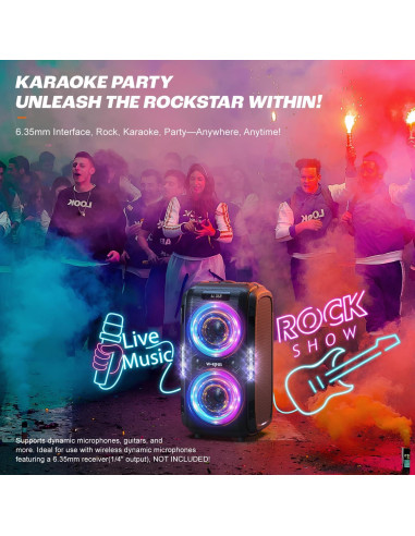 Altavoz Bluetooth W-KING T9 Pro 250W 10.7kg IPX5