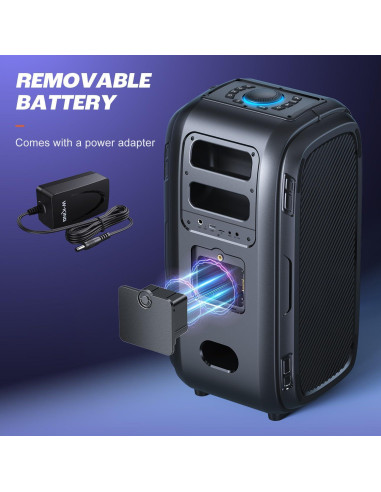 Altavoz Bluetooth W-KING T9 Pro 250W 10.7kg IPX5