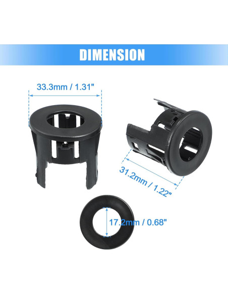 Carcasa Sensor Estacionamiento X AUTOHAUX 4 Piezas Dodge Ram