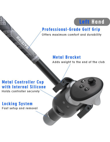 Accesorio de Golf VR HaiZiVR para Quest 3 - Aluminio 90