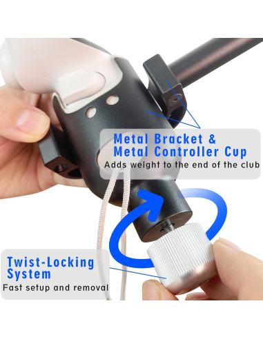 Accesorio de Golf VR HaiZiVR para Quest 3 - Aluminio 90