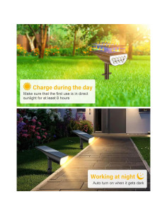 Luces Solares BAXIA para Jardín IP65 3 Modos Blanco Cálido 2