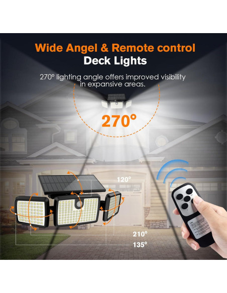 Luces Solares Exteriores Mihani 232 LEDs Carga Rápida 2 Pcs Luces Solares Exteriores Mihani 232 LEDs Carga Rápida 2 Pcs