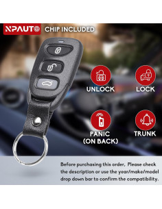 Llavero NPAUTO para Hyundai Sonata 2011-2015 4 botones 2