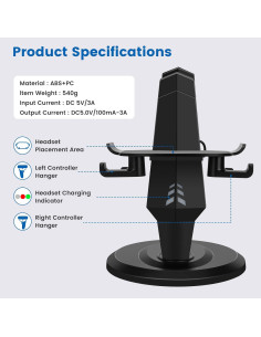 Soporte de Carga VR Alcopanda para Meta Quest 2 y PSVR 2 2