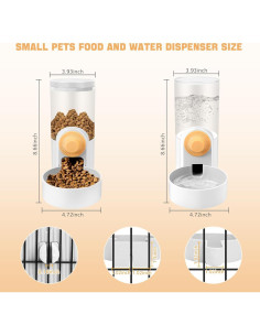 Yummy Sam Dispensador Automático de Comida y Agua 1L Blanco 2