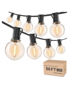 Luces de Cadena RTTY 15m G40 LED para Exterior con 26 Bombillas