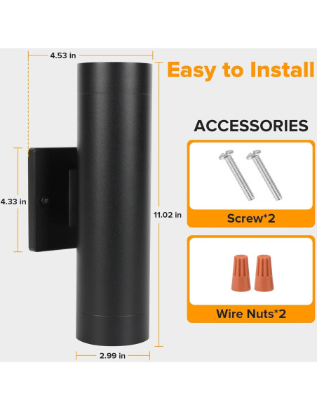 Aplique de Pared Exterior LUTEC LED 16W 2700K Negro Mate