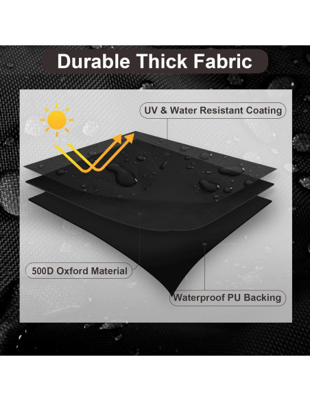 Cubierta de Sofá Exterior PureFit 3 Plazas Impermeable Negra