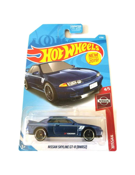 Hot Wheels Nissan Skyline GT-R BNR32 Azul 1:64 Coleccionable Hot Wheels Nissan Skyline GT-R BNR32 Azul 1:64 Coleccionable