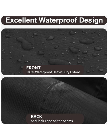 Cubierta de Sofá Exterior PureFit 3 Plazas Impermeable Negra