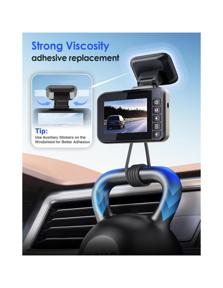 4 Almohadillas Adhesivas 3M VHB para Dash Cam VOLPORT