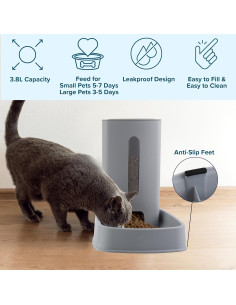 Comedero y dispensador automático PETMAKER 3.8L 2-pack 2