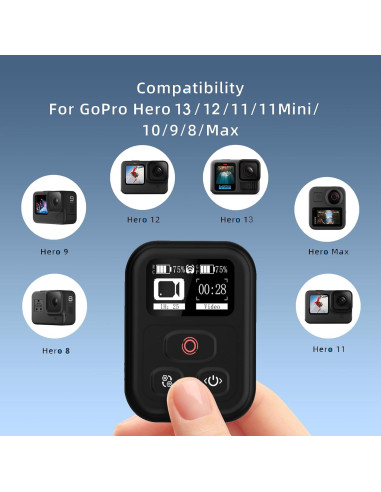 Control Remoto Inalámbrico GoPro Hero 13/12/11/10/9/8 - 81.99m