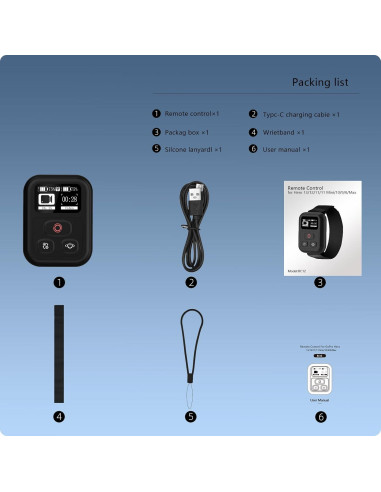 Control Remoto Inalámbrico GoPro Hero 13/12/11/10/9/8 - 81.99m