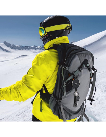 Paquete de 2 llaveros retráctiles SHENGXIN con mosquetón