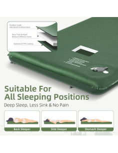 Almohadilla de Sueño Wevelel 137, Espuma de Memoria 8.9 cm 2