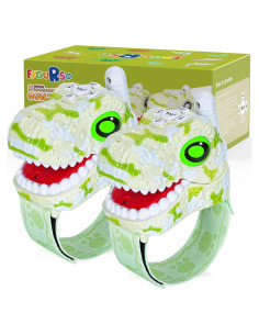 Walkie Talkies Dinosaurio Fygurso Verde 1000m Rango 2 Pzs
