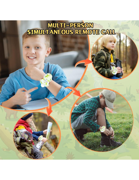 Walkie Talkies Dinosaurio Fygurso Verde 1000m Rango 2 Pzs