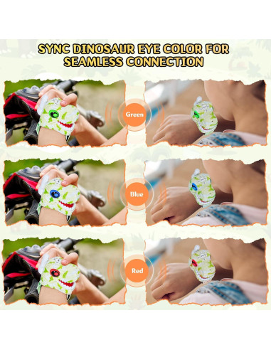 Walkie Talkies Dinosaurio Fygurso Verde 1000m Rango 2 Pzs