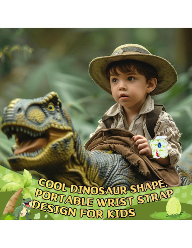 Walkie Talkies Dinosaurio Fygurso Verde 1000m Rango 2 Pzs