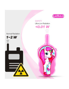 Walkie Talkies Ebuild Unicornio Rosa 2 Piezas para Niños 2