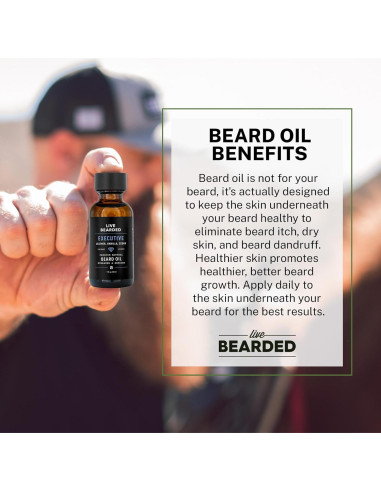 Aceite para Barba Live Bearded 28ml Aroma Ejecutivo