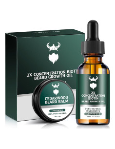 Kit de Crecimiento de Barba MistySprite 2X Biotina Aceites Naturales