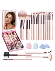 Juego de Pinceles de Maquillaje BESTOPE 20 Piezas Rosa