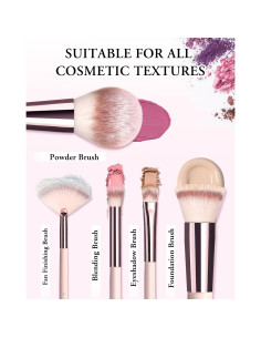 Juego de Pinceles de Maquillaje BESTOPE 20 Piezas Rosa 2