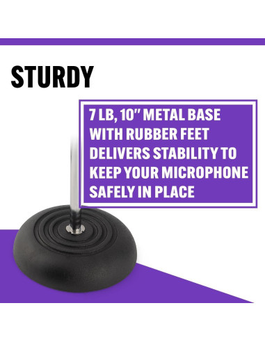 Soporte de micrófono ajustable On Stage MS7201C - Cromo