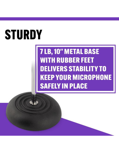 Soporte de micrófono ajustable On Stage MS7201C - Cromo