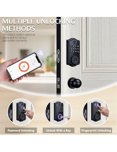 Cerradura Inteligente Dhilldsa E06-S con Huella Dactilar 2