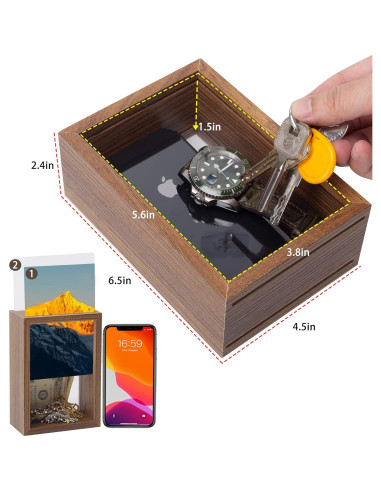 Marco de Foto WOSHOP con Compartimento Secreto Nogal