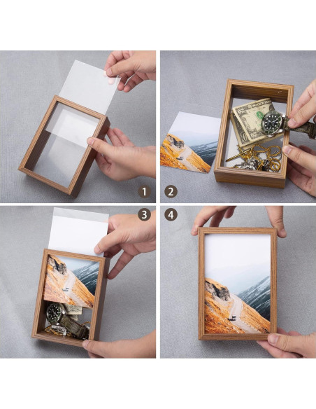 Marco de Foto WOSHOP con Compartimento Secreto Nogal