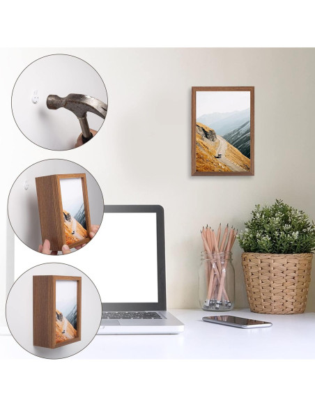 Marco de Foto WOSHOP con Compartimento Secreto Nogal