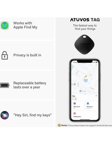 ATUVOS Rastreador Bluetooth 4 Pack para Equipaje y Llaves