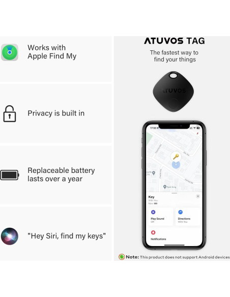 ATUVOS Rastreador Bluetooth 4 Pack para Equipaje y Llaves