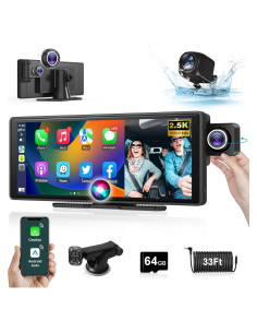Pantalla CarPlay Jelkuz 10.26'' 2.5K con Cámara Doble
