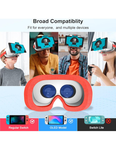 Auriculares VR DEVASO para Nintendo Switch y OLED, Lentes HD