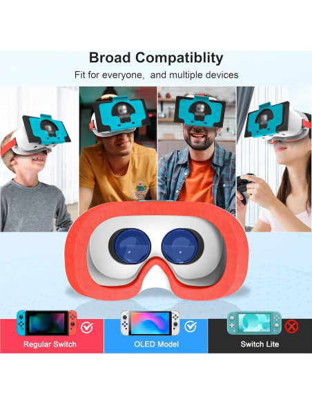 Auriculares VR DEVASO para Nintendo Switch y OLED, Lentes HD