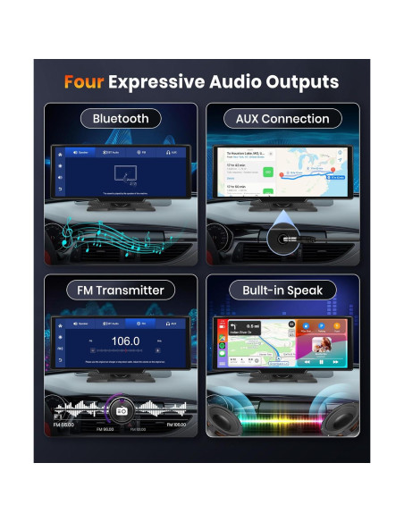 Pantalla Podofo 10.26" Carplay Android Auto Inalámbrica Pantalla Podofo 10.26" Carplay Android Auto Inalámbrica