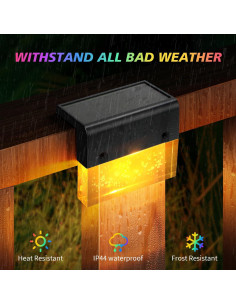 Paquete de 6 luces solares LED SUNFACE para exteriores 2